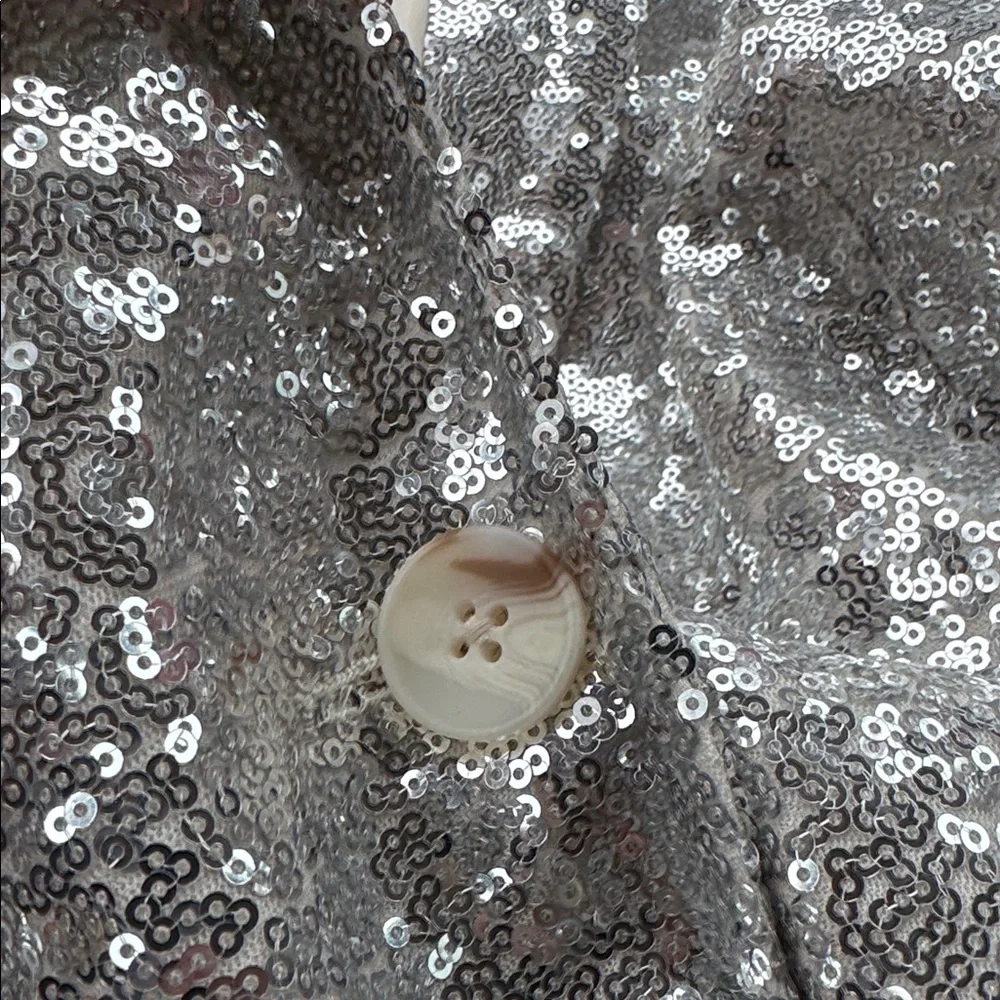 NWT • The Drop • Women's Blake Long One-Button Blazer • Size S • Silver Sequin • - Picture 7 of 7